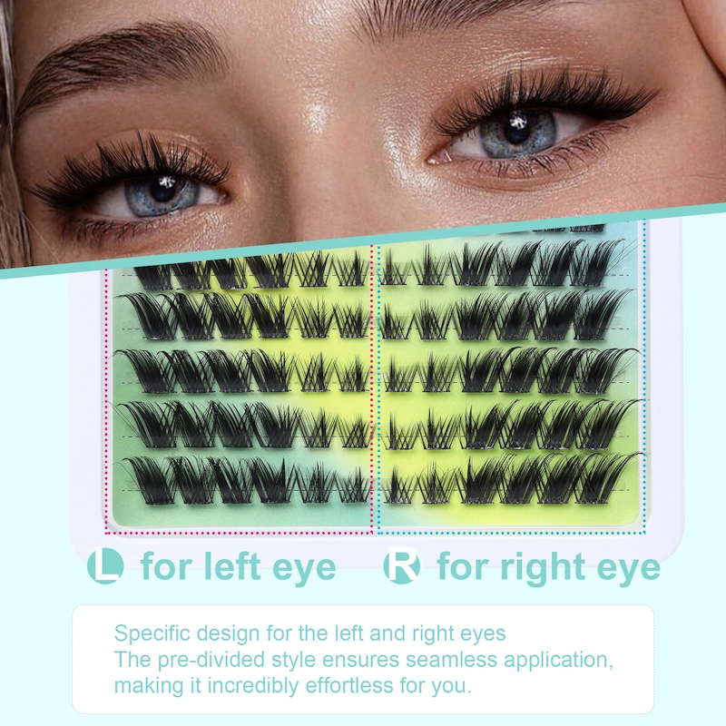 Private Label Hot Selling Fox Eye DIY Cluster Lashes Easy to Apply